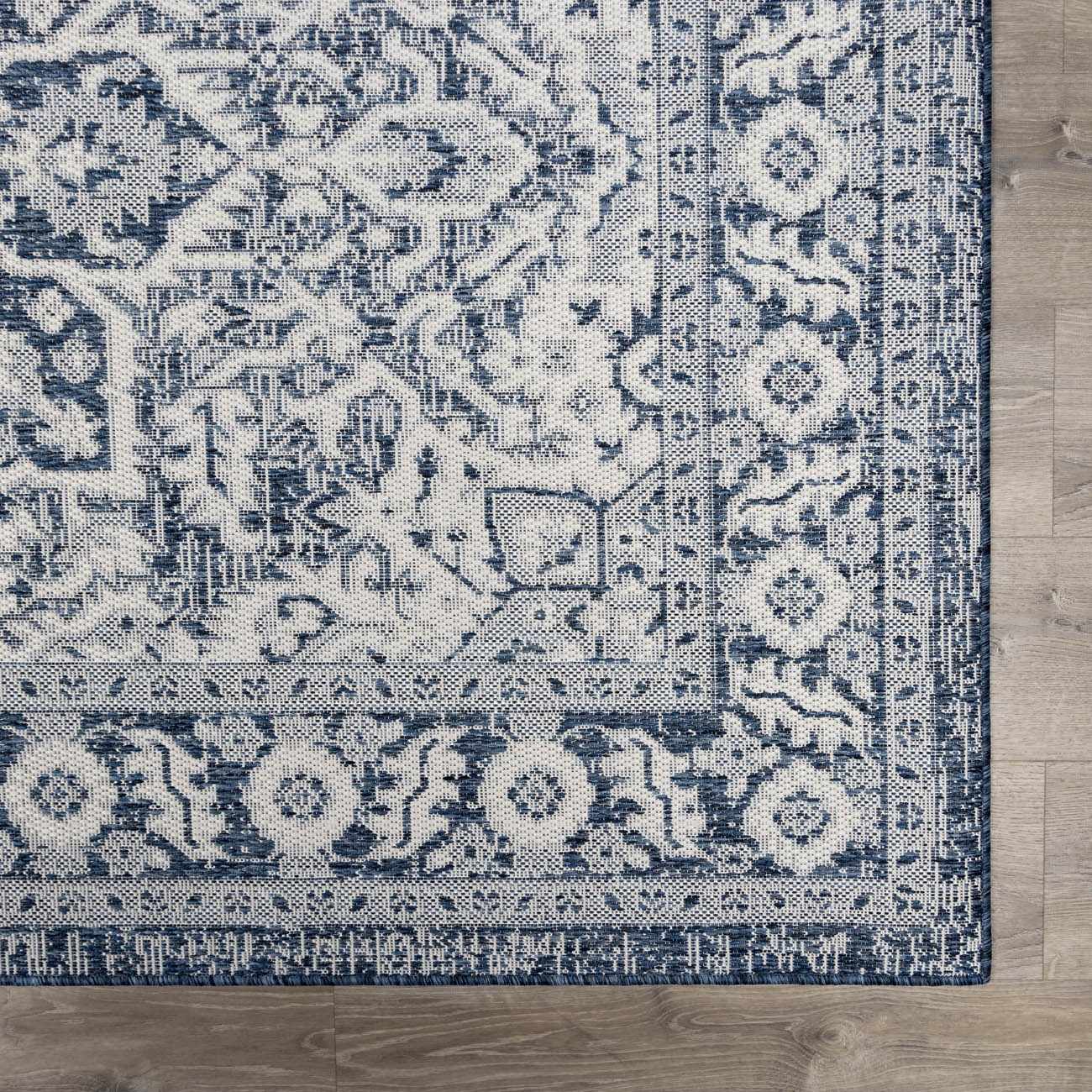 Etoile Navy Blue Performance Outdoor Rug by Boutique Rugs