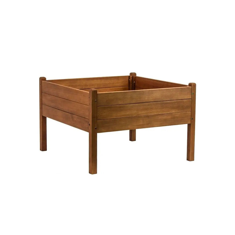 FarmHome 3ft x 3ft Raised Planter Solid Eucalyptus Garden Bed by HomePacific