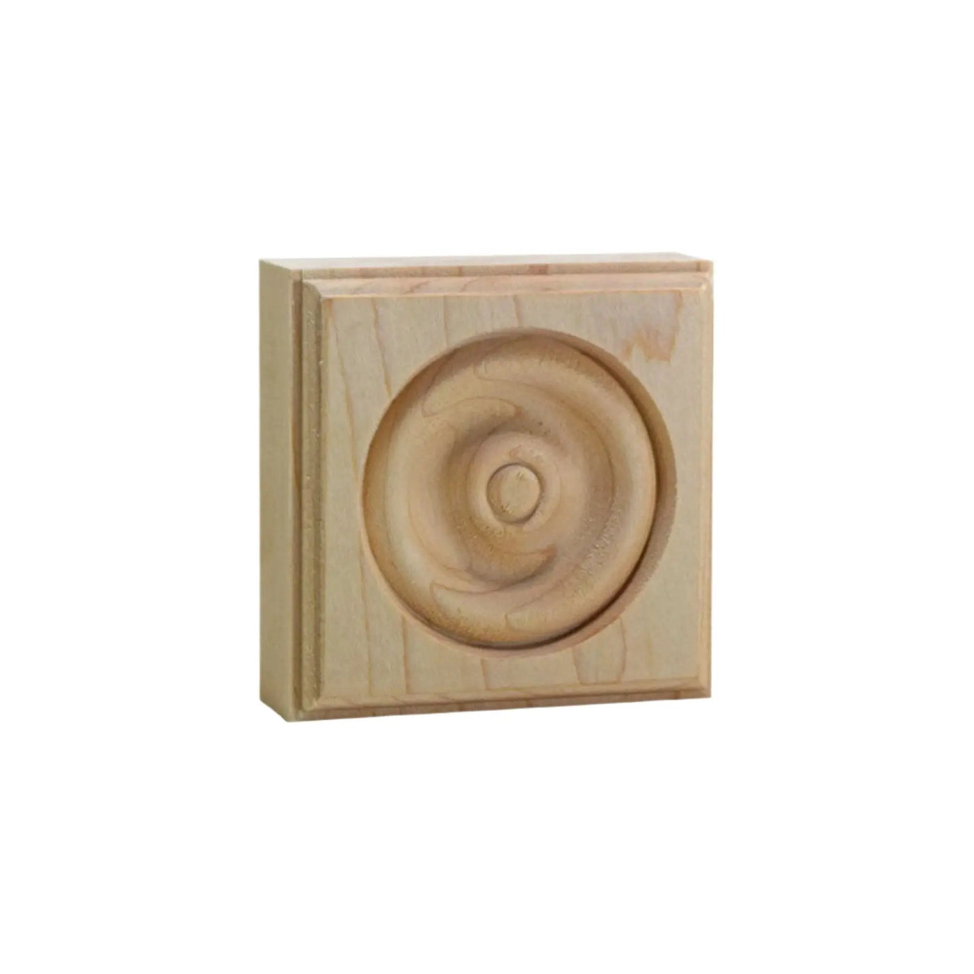 EWAP30 Rosette Casing Corner Block 1 inch x 3 inch Square Unfinished by NewMouldings