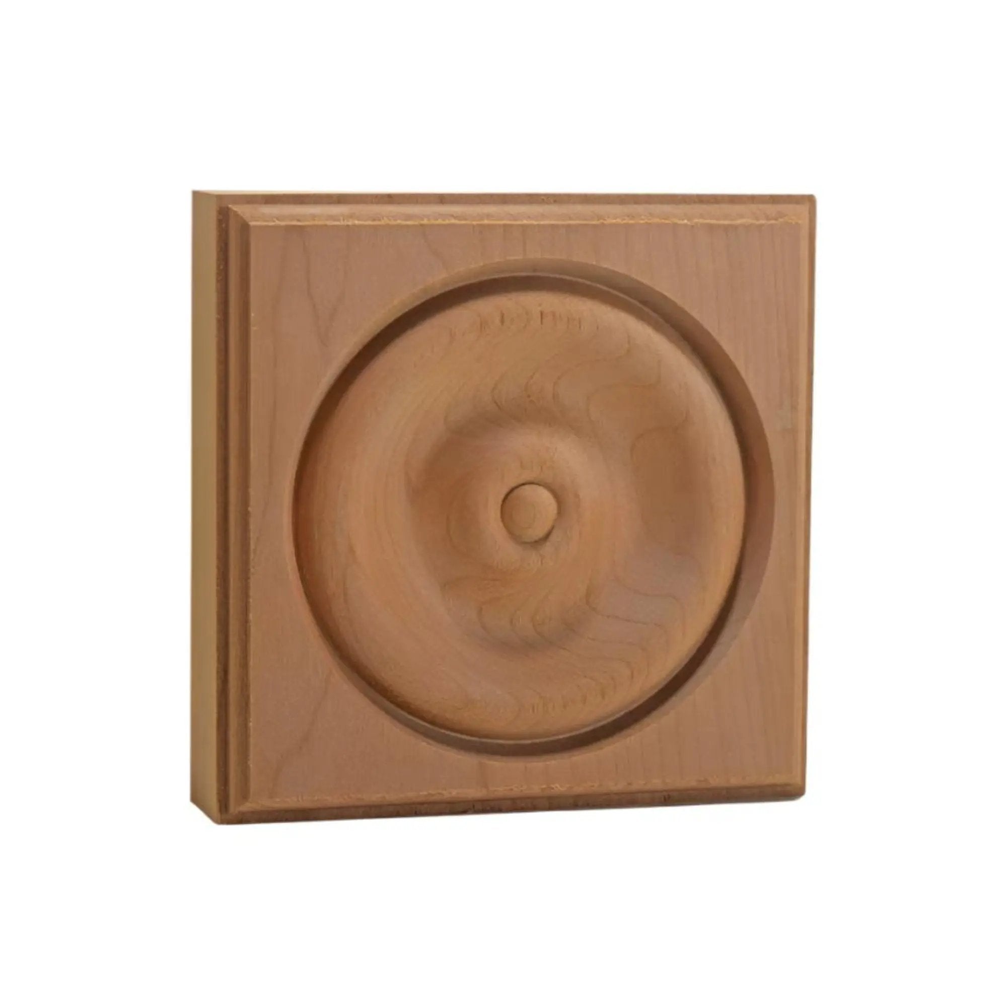 EWAP40 Rosette Casing Corner Block 1 inch x 4 inch Square Unfinished by NewMouldings
