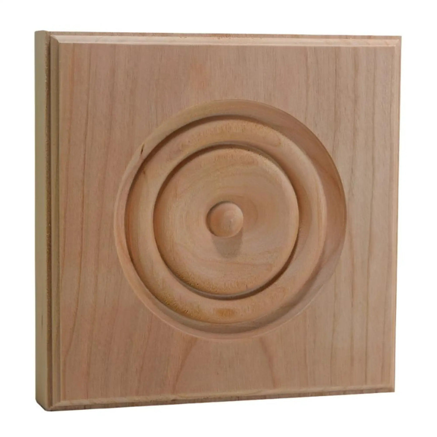 EWAP90 Rosette Casing Corner Block 1 inch x 5-1/2 inch Square Unfinished by NewMouldings