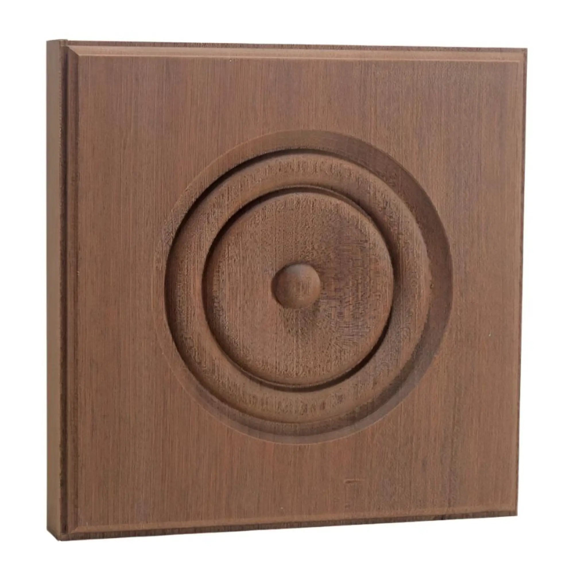 EWAP90 Rosette Casing Corner Block 1 inch x 5-1/2 inch Square Unfinished by NewMouldings