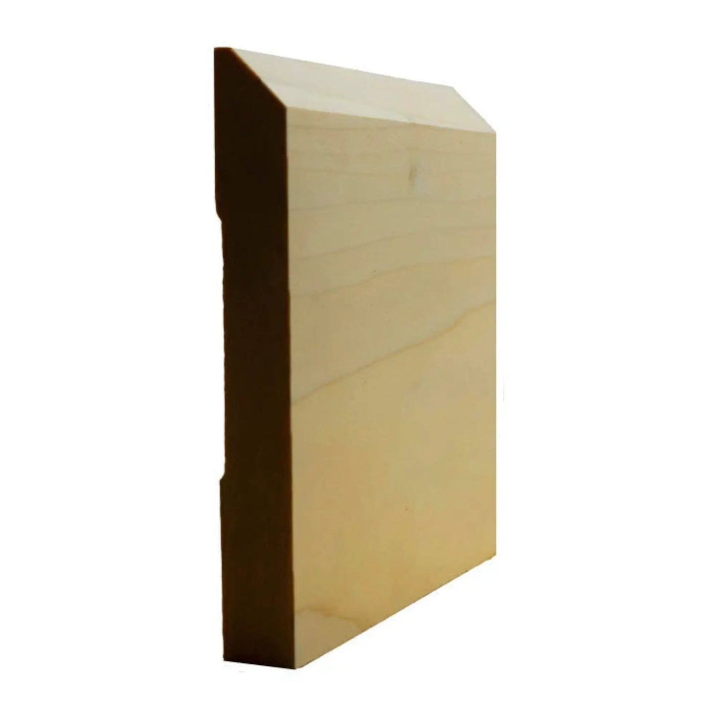EWBB15 Beveled Edge Baseboard 5-1/4" Tall x 11/16" Moulding Unfinished by NewMouldings