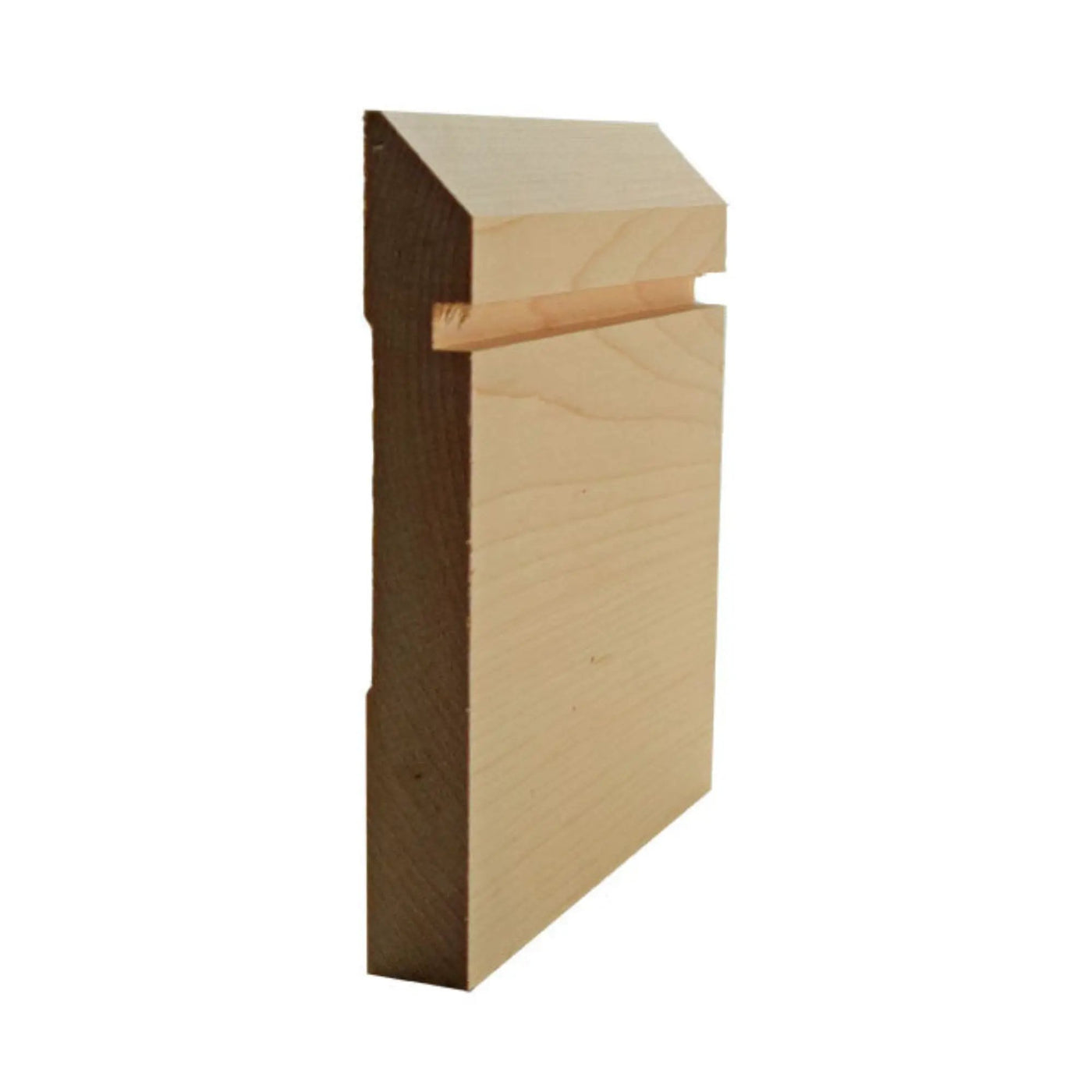 EWBB20 Bevel Groove 5-1/4" Tall x 11/16" Baseboard Moulding Unfinished by NewMouldings