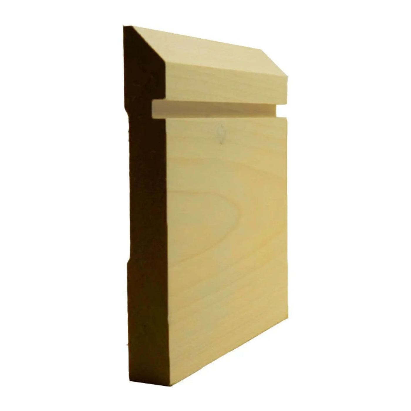 EWBB20 Bevel Groove 5-1/4" Tall x 11/16" Baseboard Moulding Unfinished by NewMouldings
