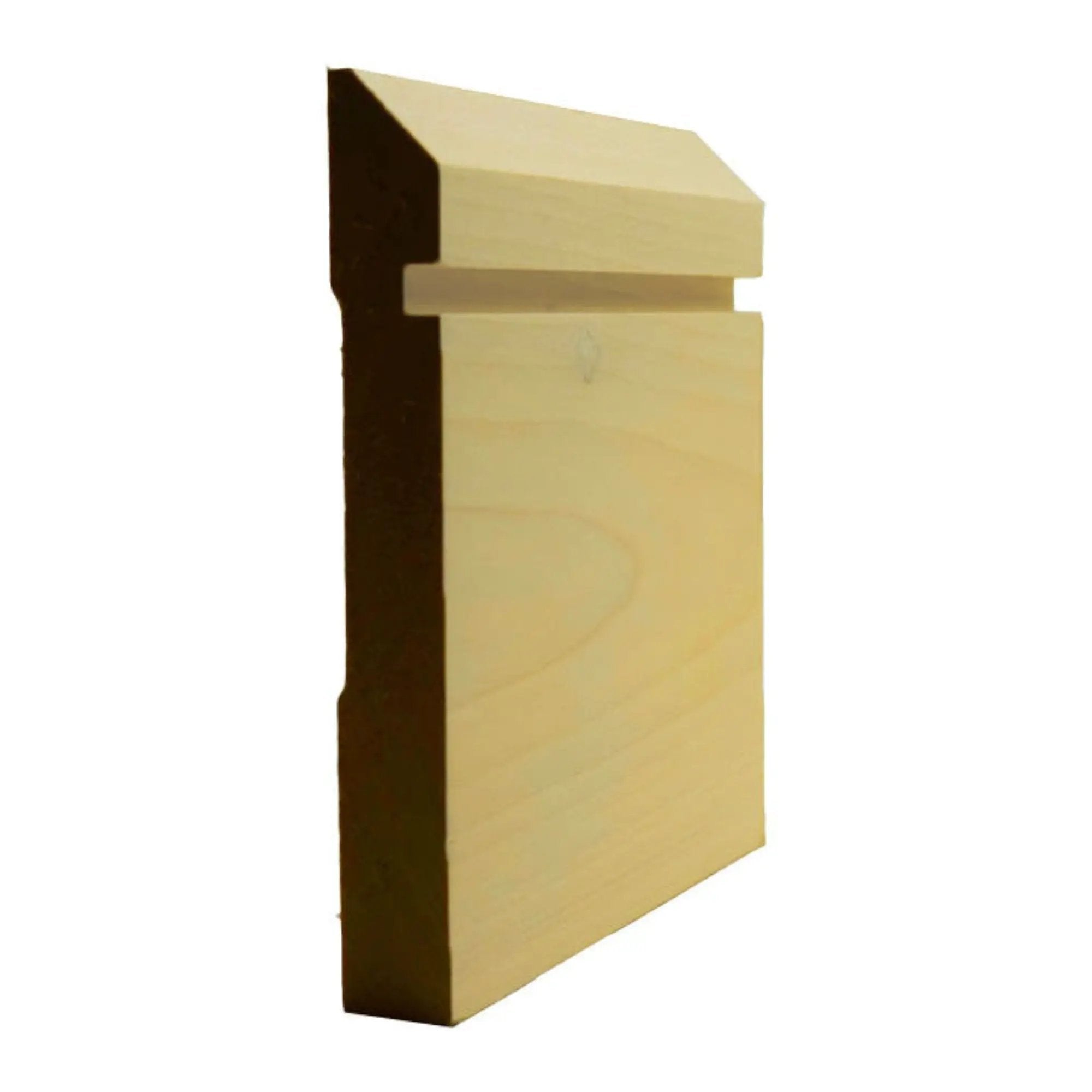EWBB20 Bevel Groove 5-1/4" Tall x 11/16" Baseboard Moulding Unfinished by NewMouldings