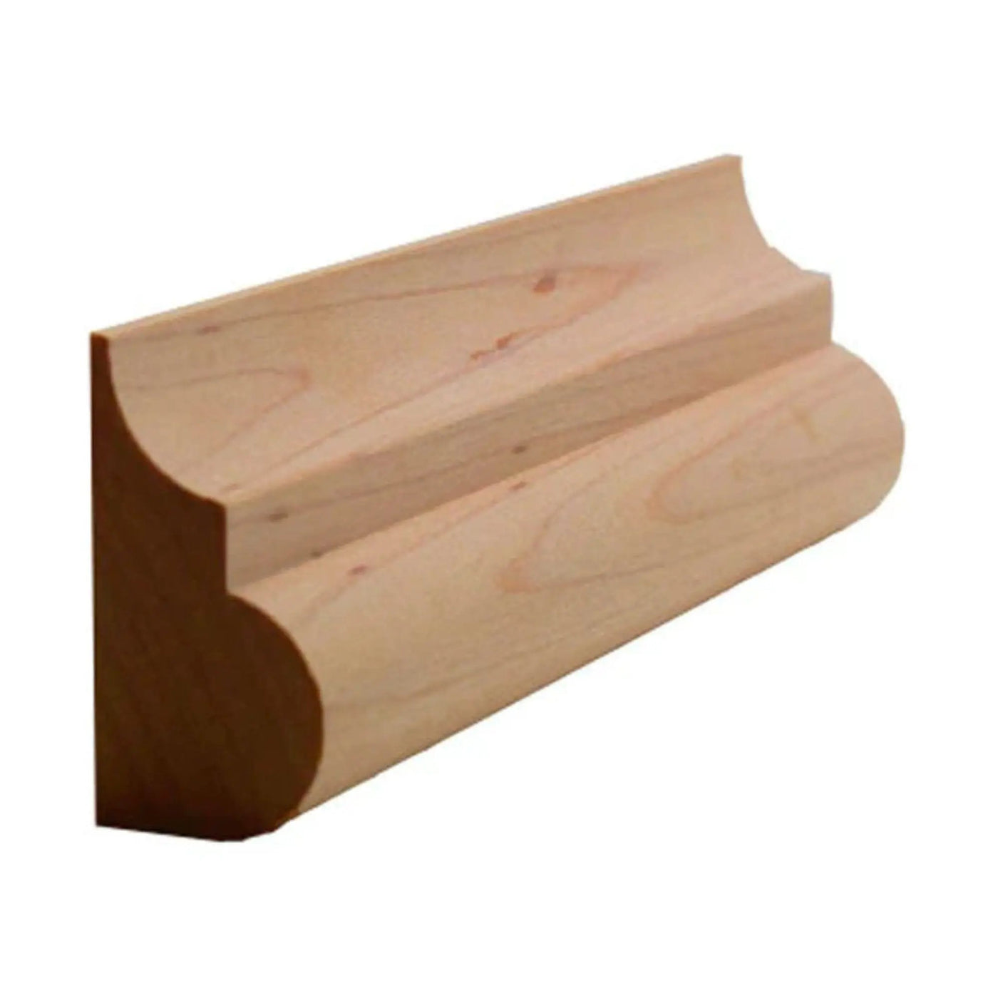 EWBC26 Nose and Cove 1-7/16" Tall x 3/4" Base Cap Moulding. Unfinished by NewMouldings