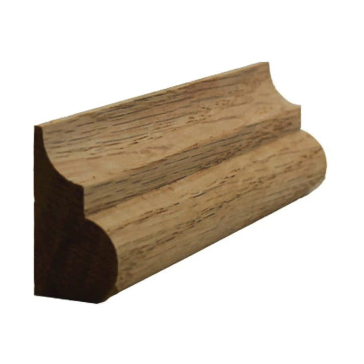 EWBC26 Nose and Cove 1-7/16" Tall x 3/4" Base Cap Moulding. Unfinished by NewMouldings