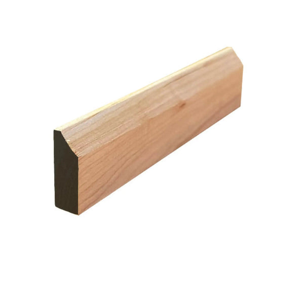 EWBS21 Baseboard Shoe 1-1/8" Tall x 3/8" Beveled Edge. Unfinished, photo 2 of 6