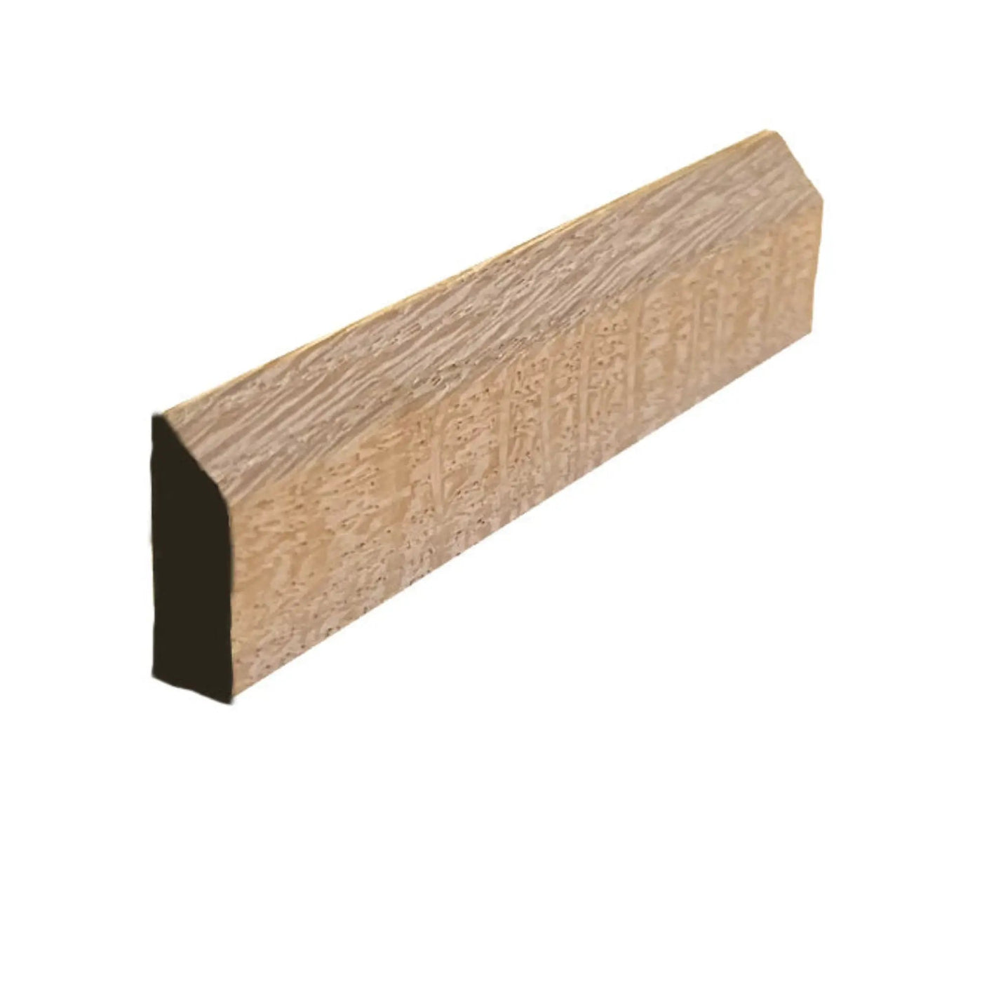 EWBS21 Baseboard Shoe 1-1/8" Tall x 3/8" Beveled Edge. Unfinished by NewMouldings