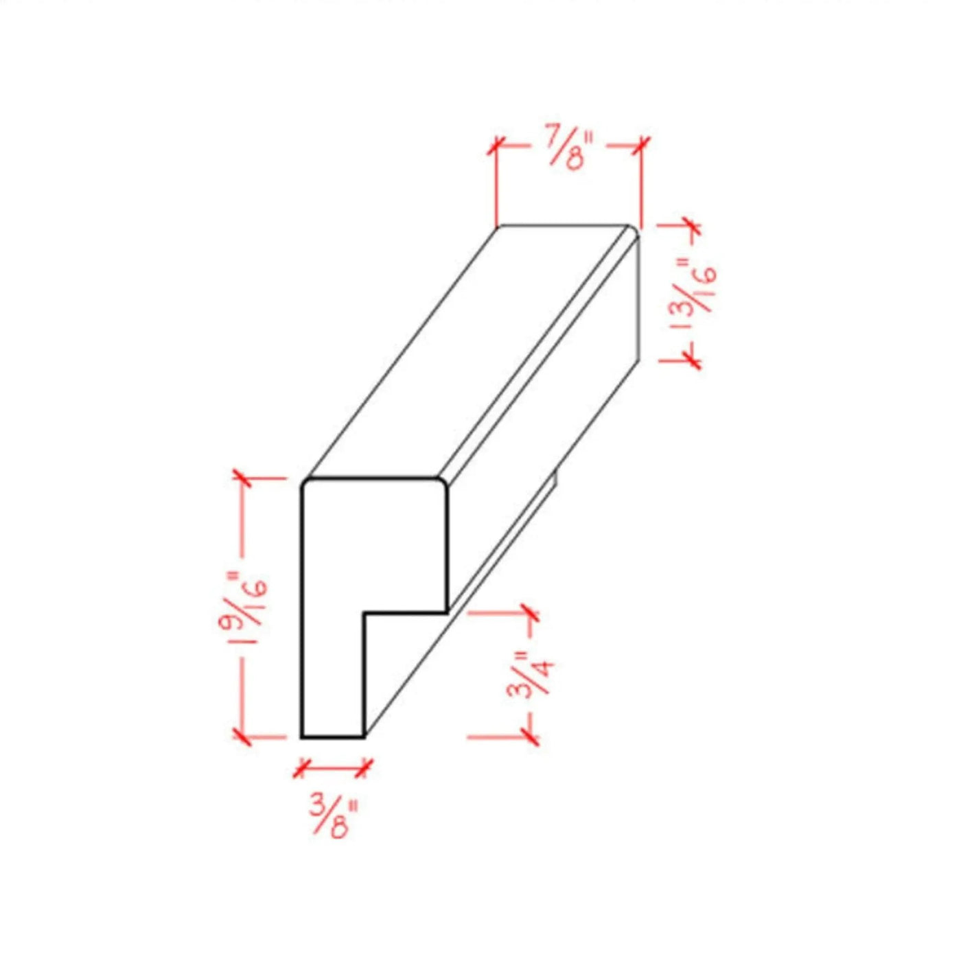 EWCB15 Casing Back Band 1-1/2" Tall x 7/8" Trim Moulding. Unfinished by NewMouldings