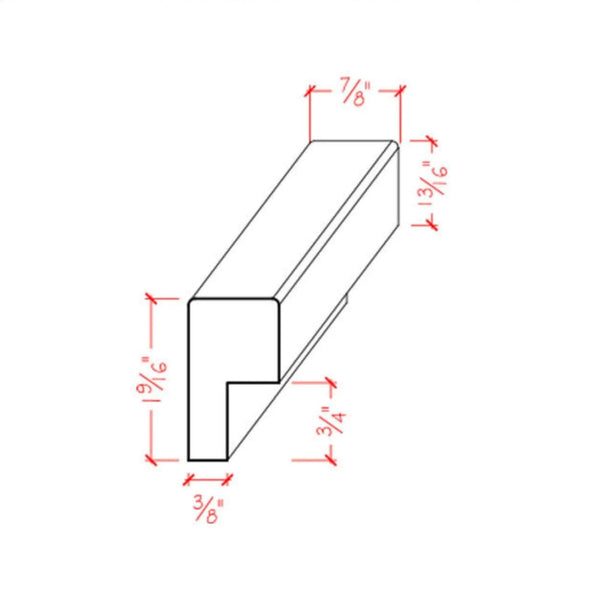 EWCB15 Casing Back Band 1-1/2" Tall x 7/8" Trim Moulding. Unfinished, photo 2 of 8