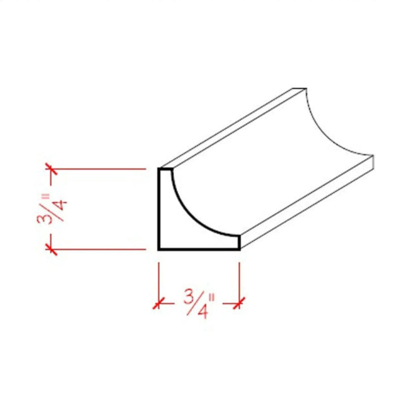 EWCC12 Cove Molding 3/4" x 3/4" Trim. Unfinished by NewMouldings