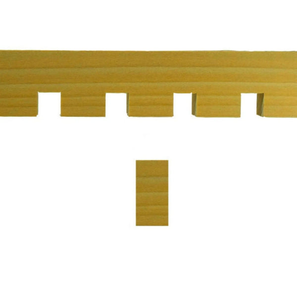 EWCD93 Dentil Moulding 1-5/8" High x 5/8" Trim. Unfinished