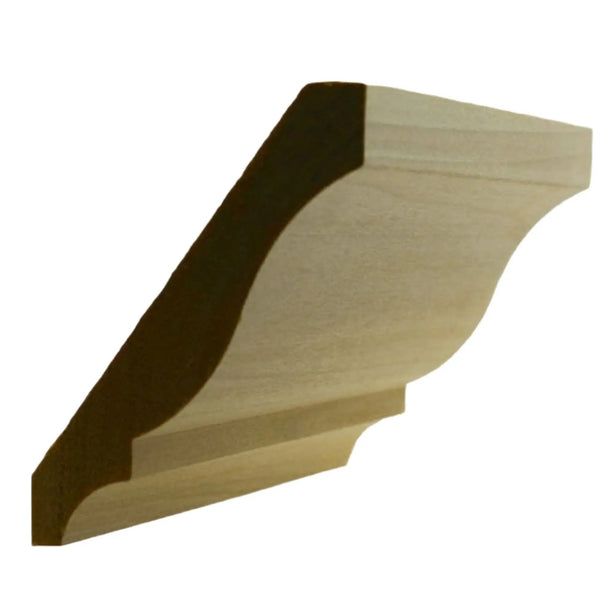EWCR13 Crown 3/4" x 4-5/8" Unfinished 3-5/8" High x 2-3/4" Deep