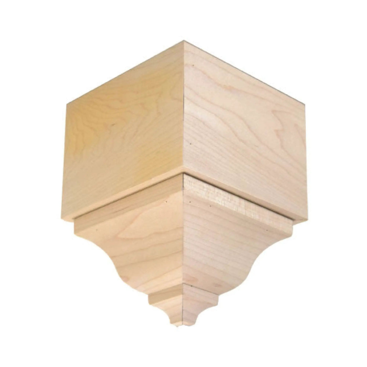 EWCR63 Crown Outside Corner Block 3-1/2 Tall x 2-3/8 Face Unfinished by NewMouldings