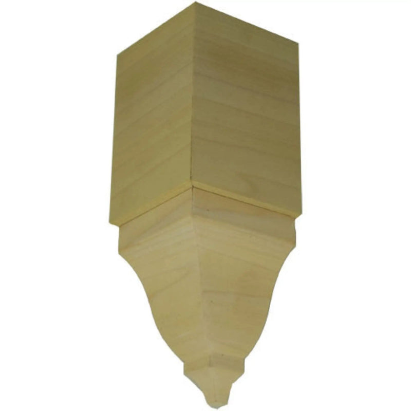 EWCR81 Crown Inside Corner Block 4-1/4" Tall x 3" deep. Unfinished by NewMouldings