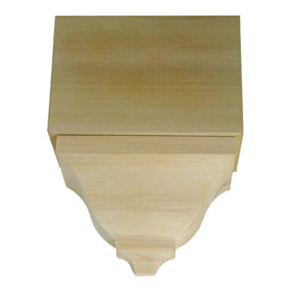 EWCR82 Middle Corner Block 4-1/4" Tall x 3" deep 6" Face Unfinished