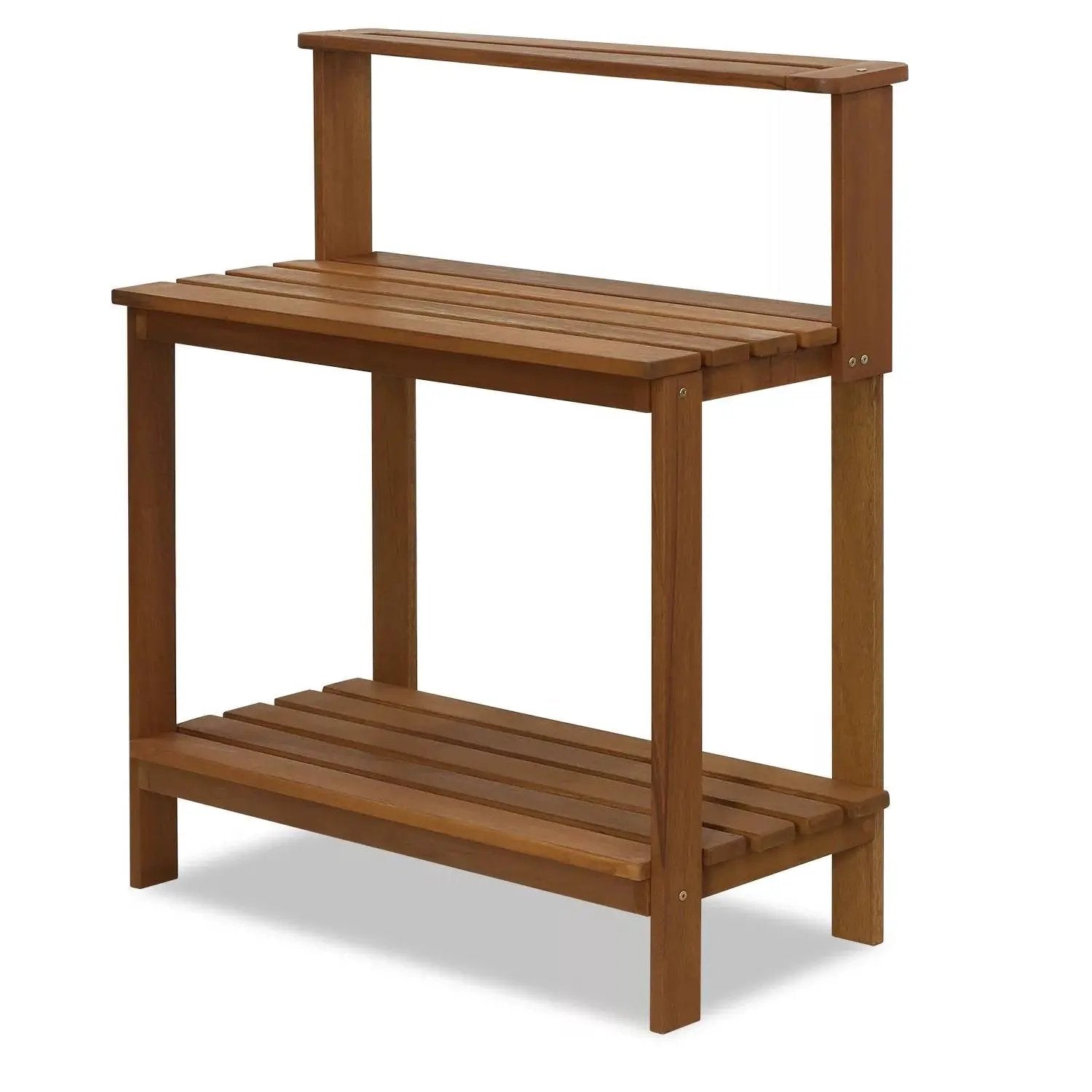 Solid Meranti Wood Outdoor Garden Potting Bench Table with Bottom Shelf by HomePacific