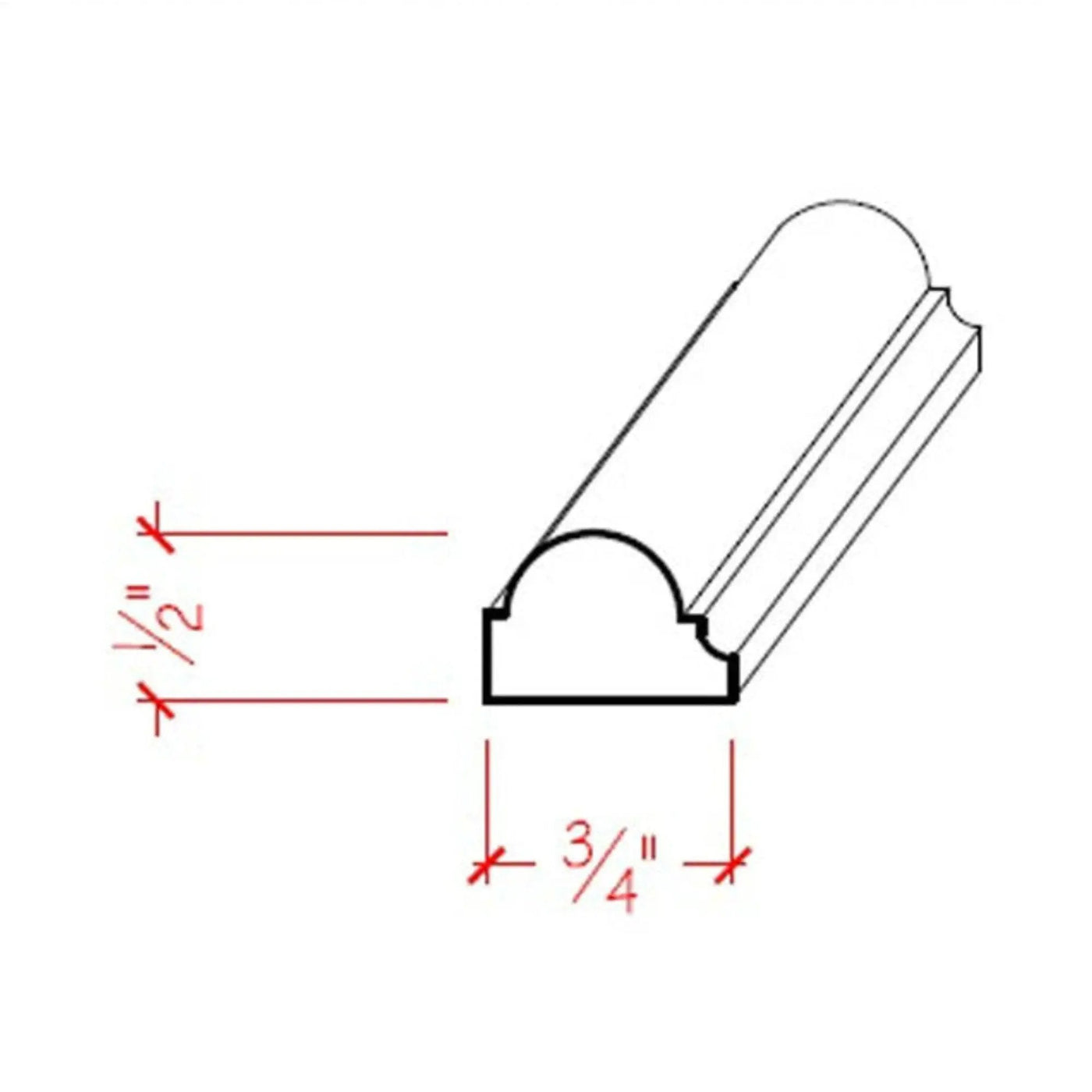 EWPM32 Mini Panel Molding 3/4" wide x 1/2" Trim. Unfinished by NewMouldings