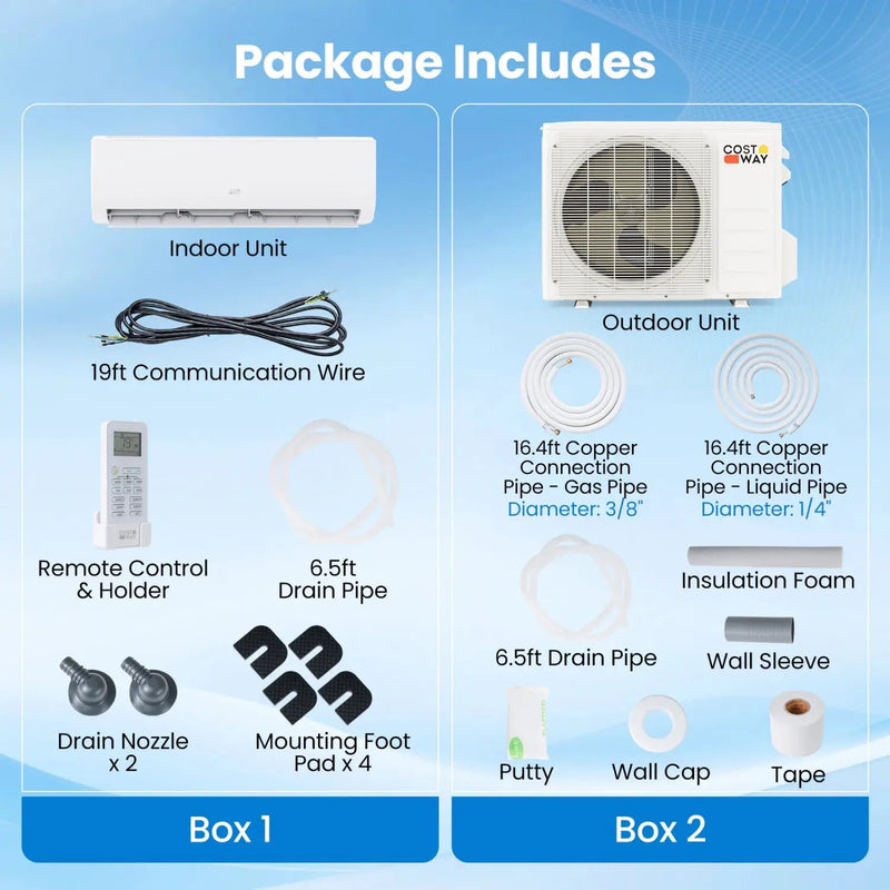 EcoGuard Series 12000 BTU 20 SEER2 115V Mini Split Air Conditioner and Heater by DirectDeals