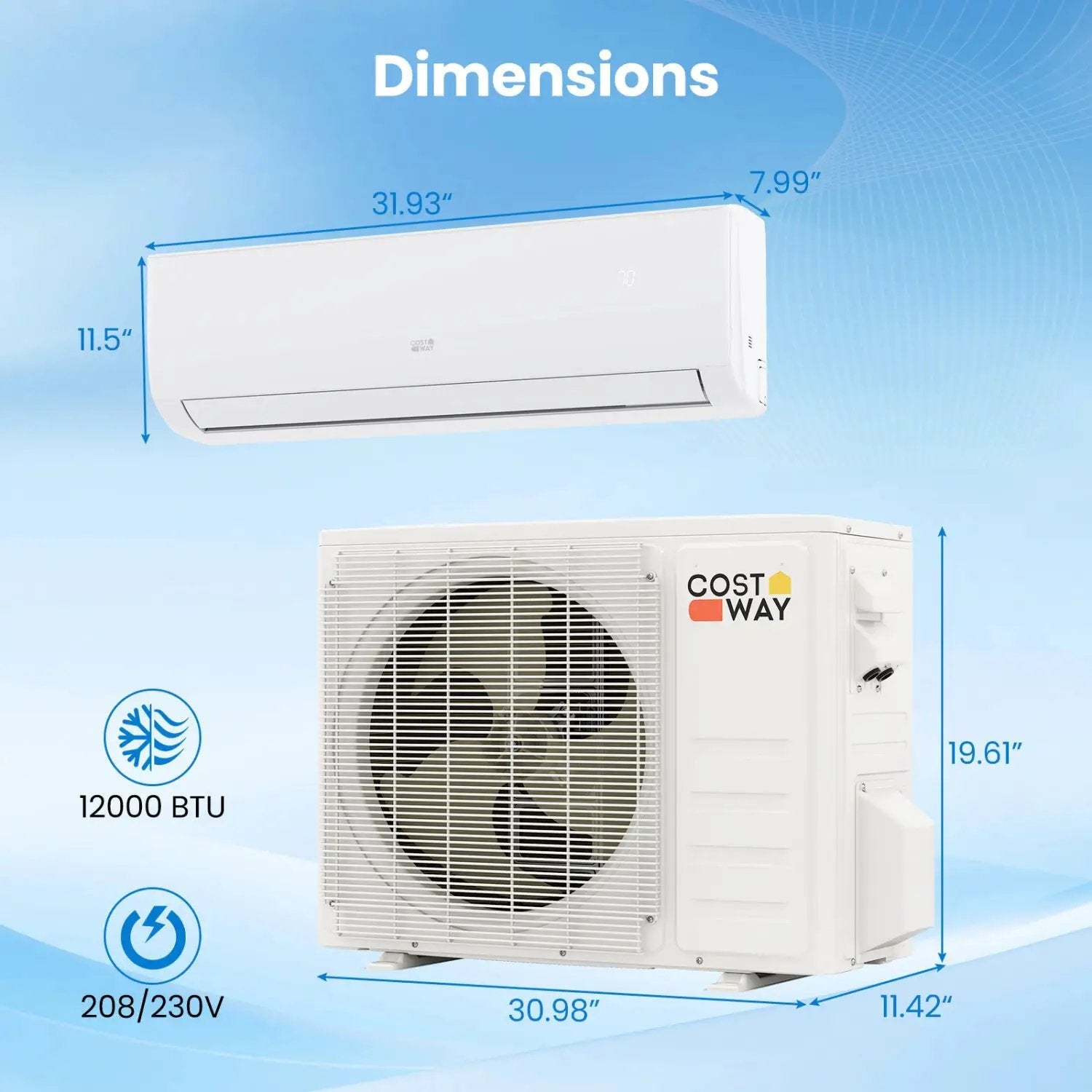 EcoGuard Series 12000 BTU 20 SEER2 208 by DirectDeals