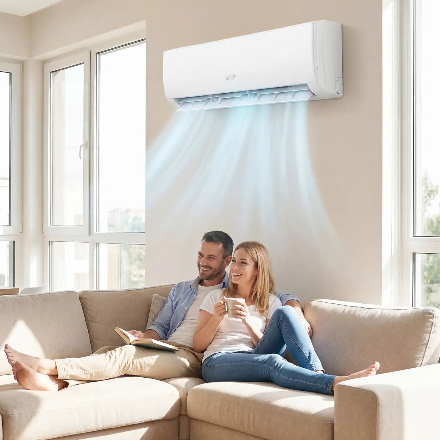 EcoGuard Series 9000 BTU 19 SEER2 115V Mini Split Air Conditioner and Heater by DirectDeals