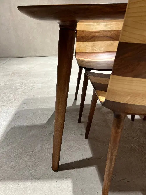 Edge Glued Hardwood Dining Table - Solid Kitchen Table, detail