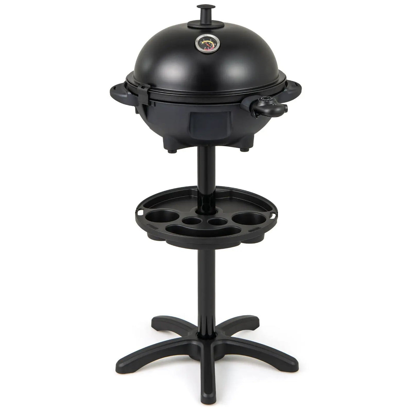 Electric BBQ Grill 1200W Indoor Outdoor Grill with 2-Zone Non-Stick Grilling Plate by DirectDeals