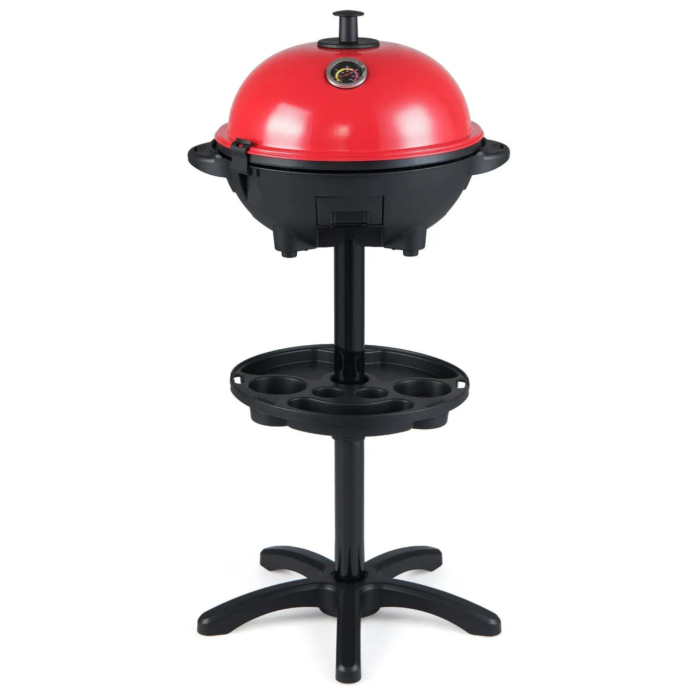 Electric BBQ Grill 1200W Indoor Outdoor Grill with 2-Zone Non-Stick Grilling Plate by DirectDeals