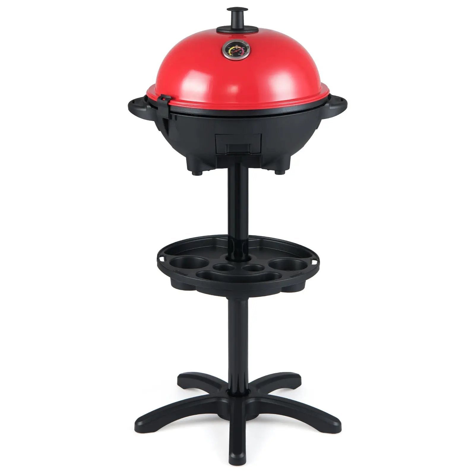 Electric BBQ Grill 1200W Indoor Outdoor Grill with 2-Zone Non-Stick Grilling Plate by DirectDeals
