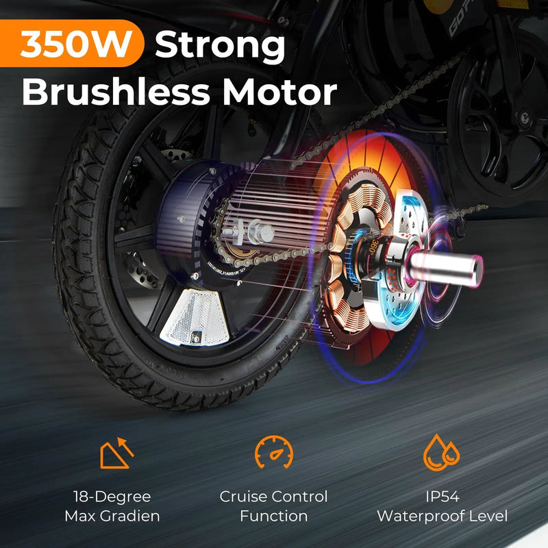 Electric Bike for Adults Folding Electric Bicycle with 350W Motor and 36V Battery by DirectDeals