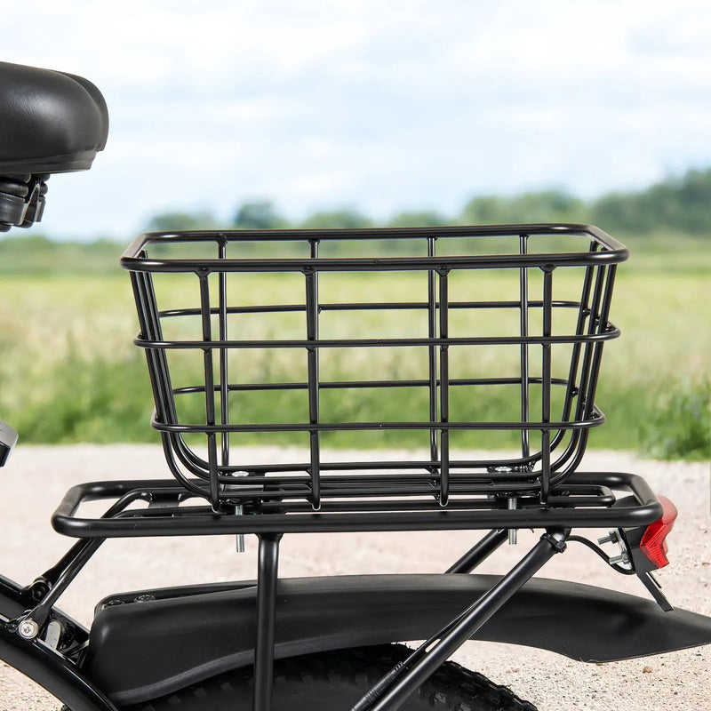 Electric Bike Rear Basket Heavy Duty Metal Rear Bike Basket by DirectDeals