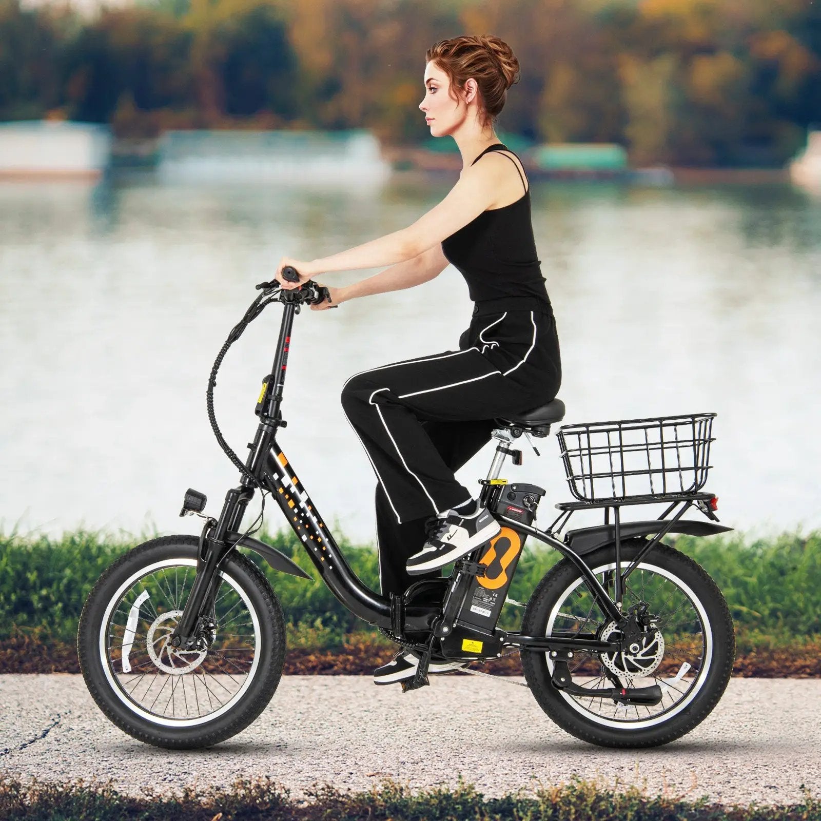 Electric Bike Rear Basket Heavy Duty Metal Rear Bike Basket by DirectDeals