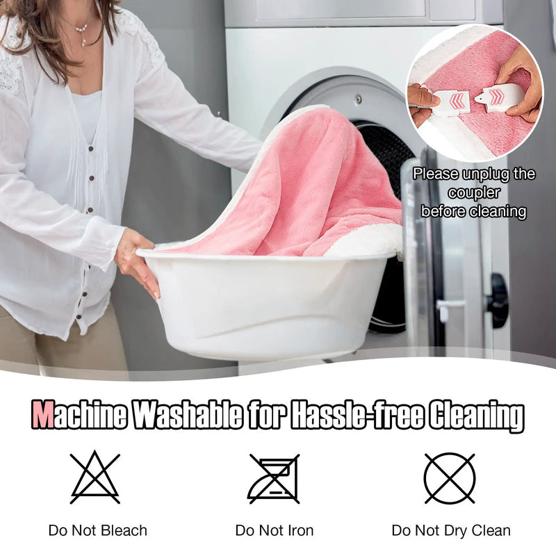 Electric Heated Blanket Throw with 10 Heat Settings by DirectDeals
