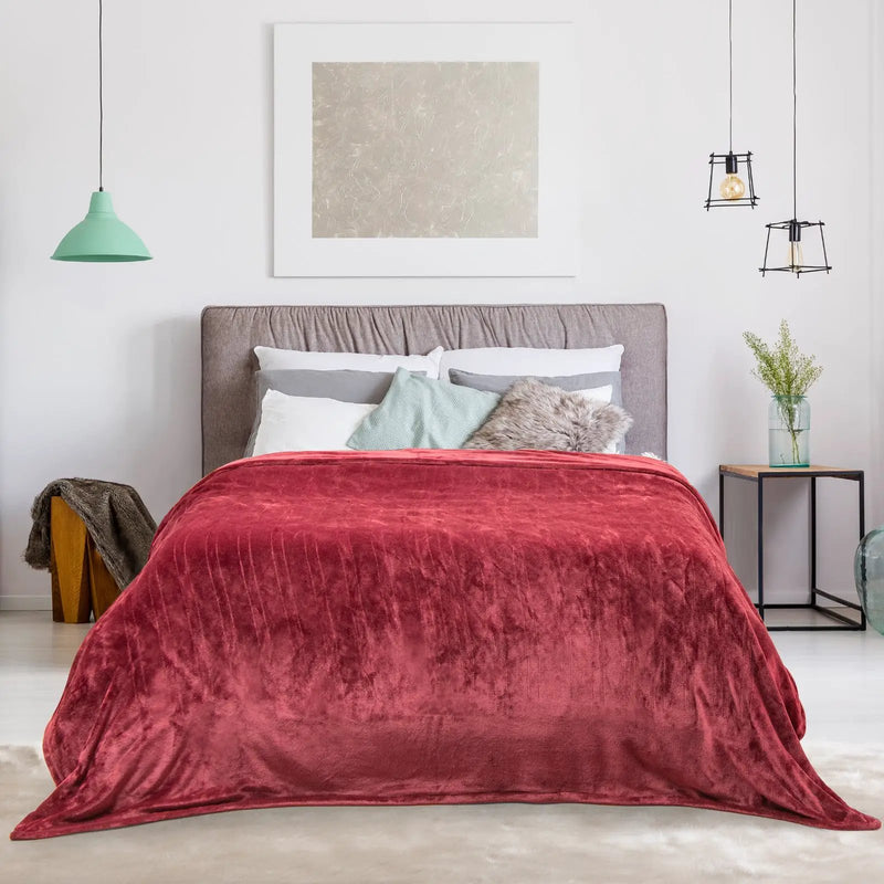 62 x 84 Inch Twin Size Electric Heated Throw Blanket with Timer by DirectDeals