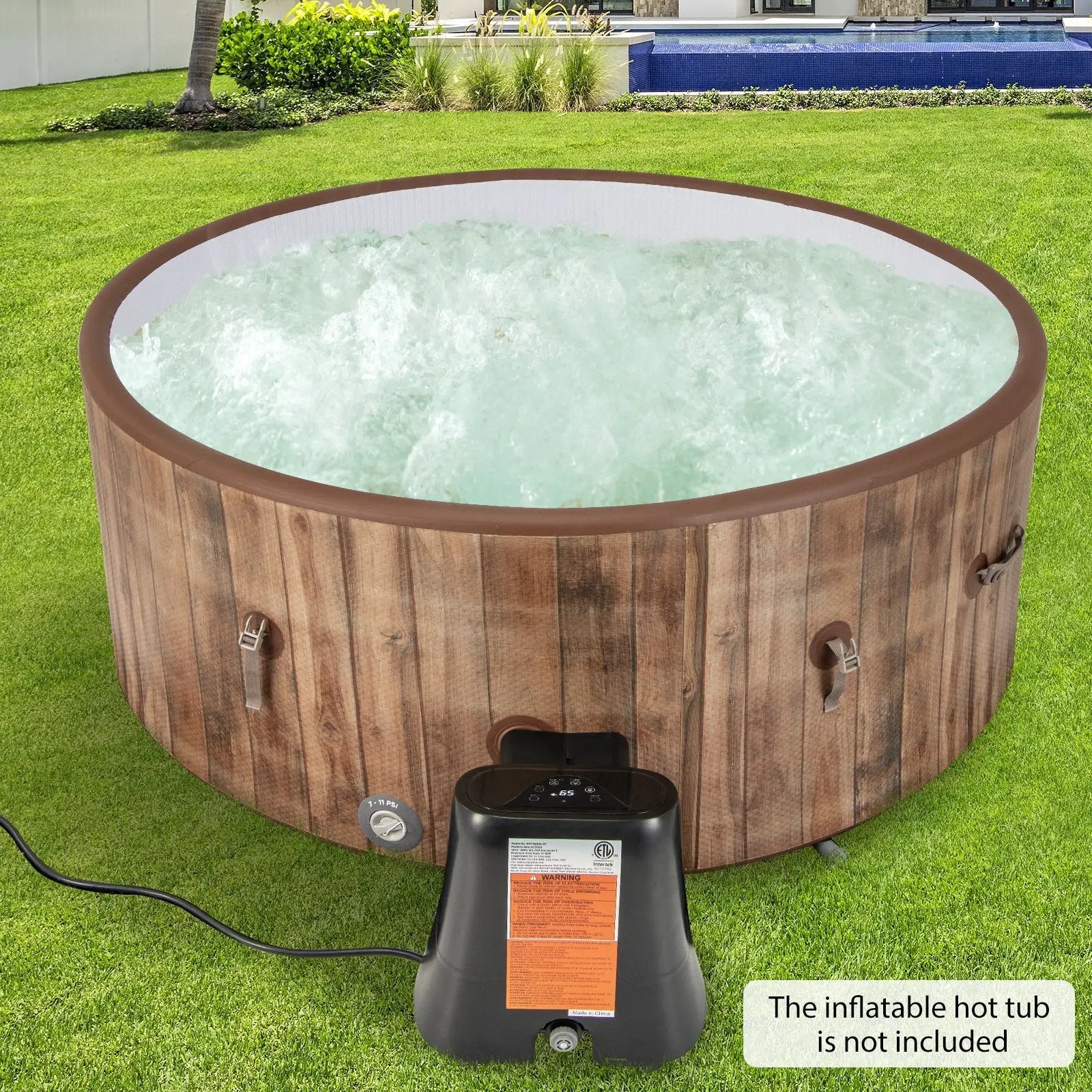 1350W Electric Heater Pump with Touch Panel and LED Display-Black by DirectDeals