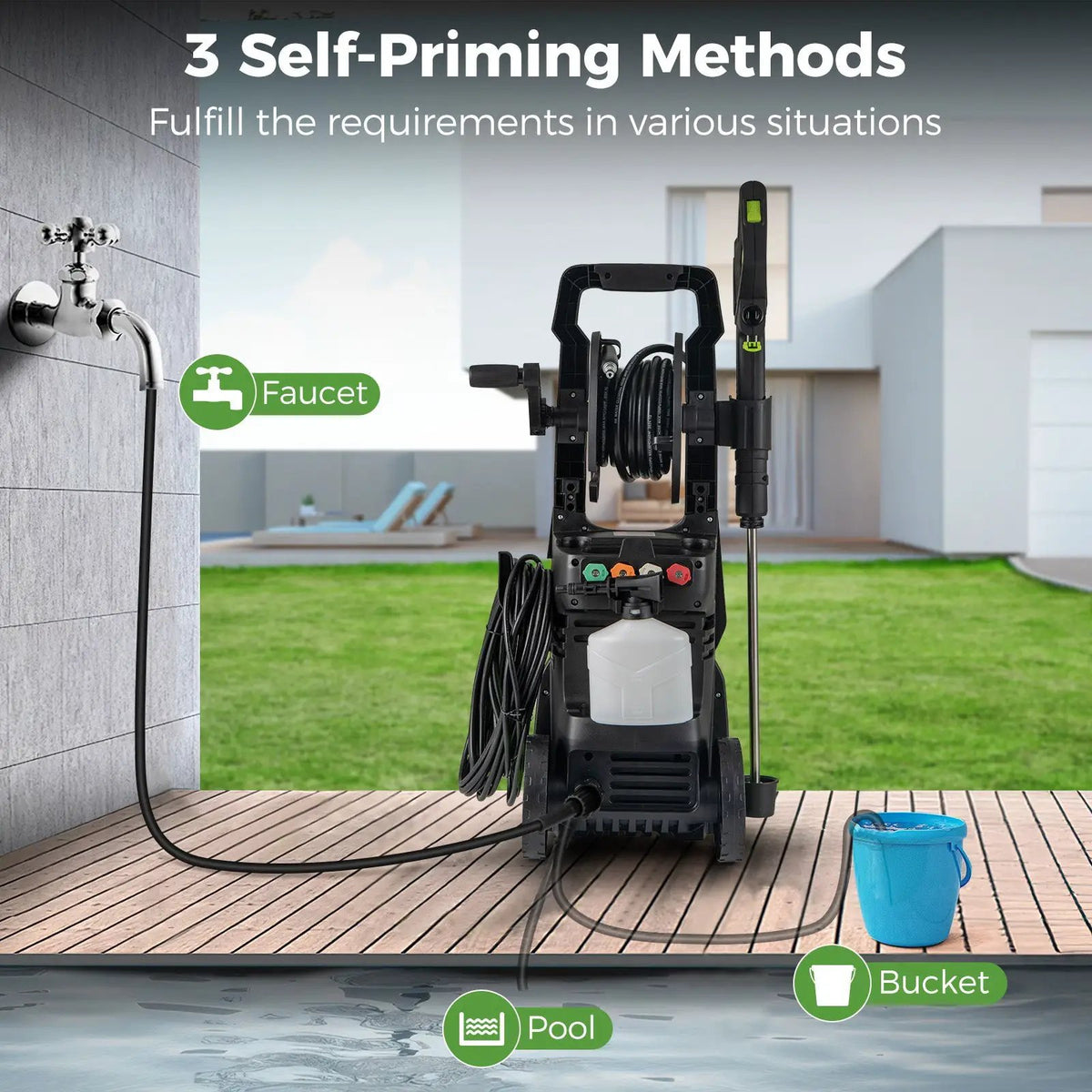 2150PSI Electric Pressure Washer 1.2GPM with 4 Quick Connect Nozzles and Foam Cannon, photo 7 of 9