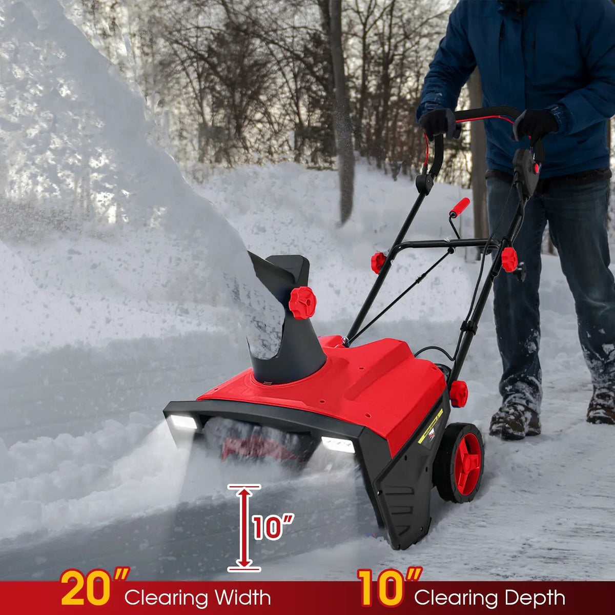20 Inch 120V 15Amp Electric Snow Thrower with 180¬∞ Rotatable Chute, photo 4 of 16
