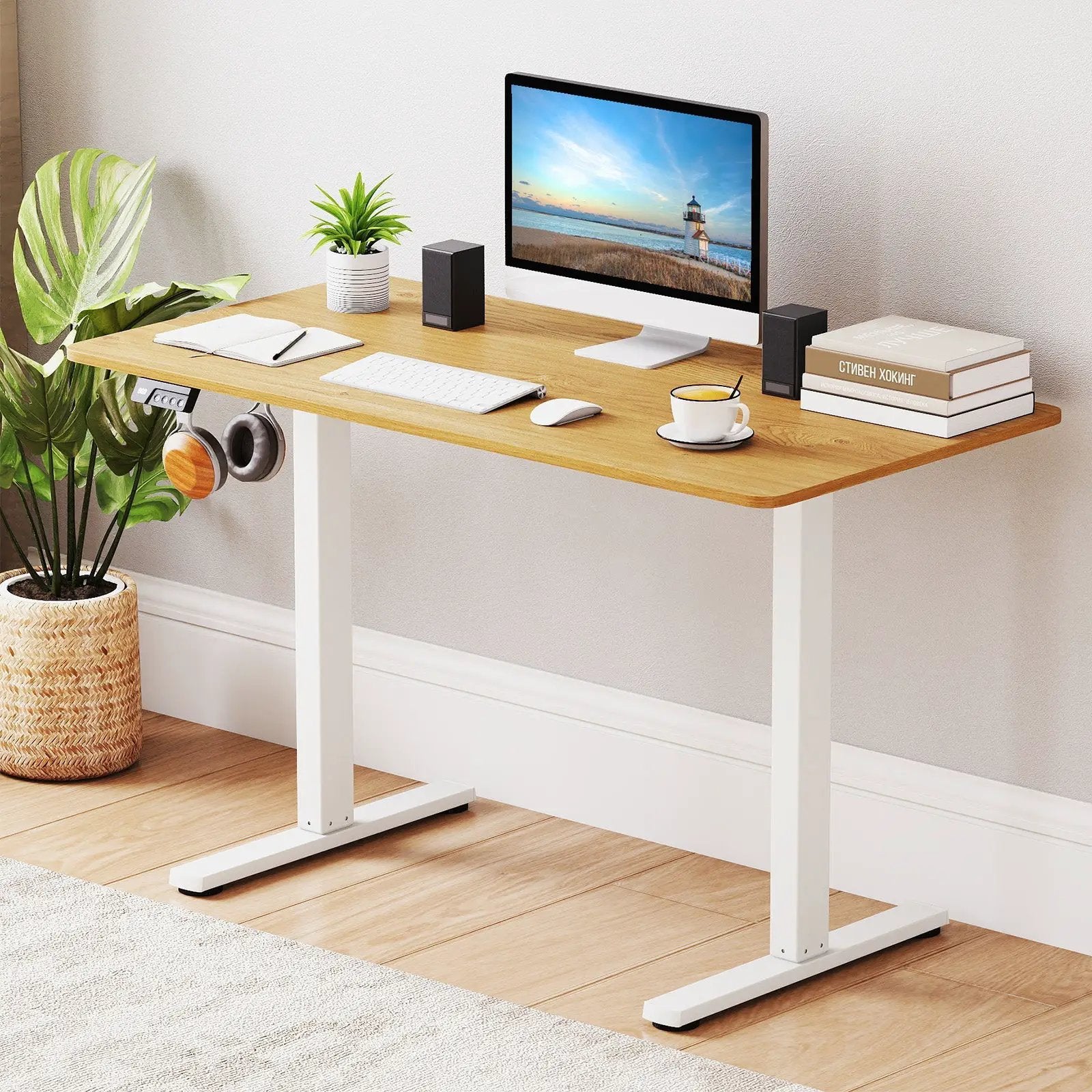 Electric Standing Desk Frame Height Adjustable Computer Desk Base with LED Display by DirectDeals