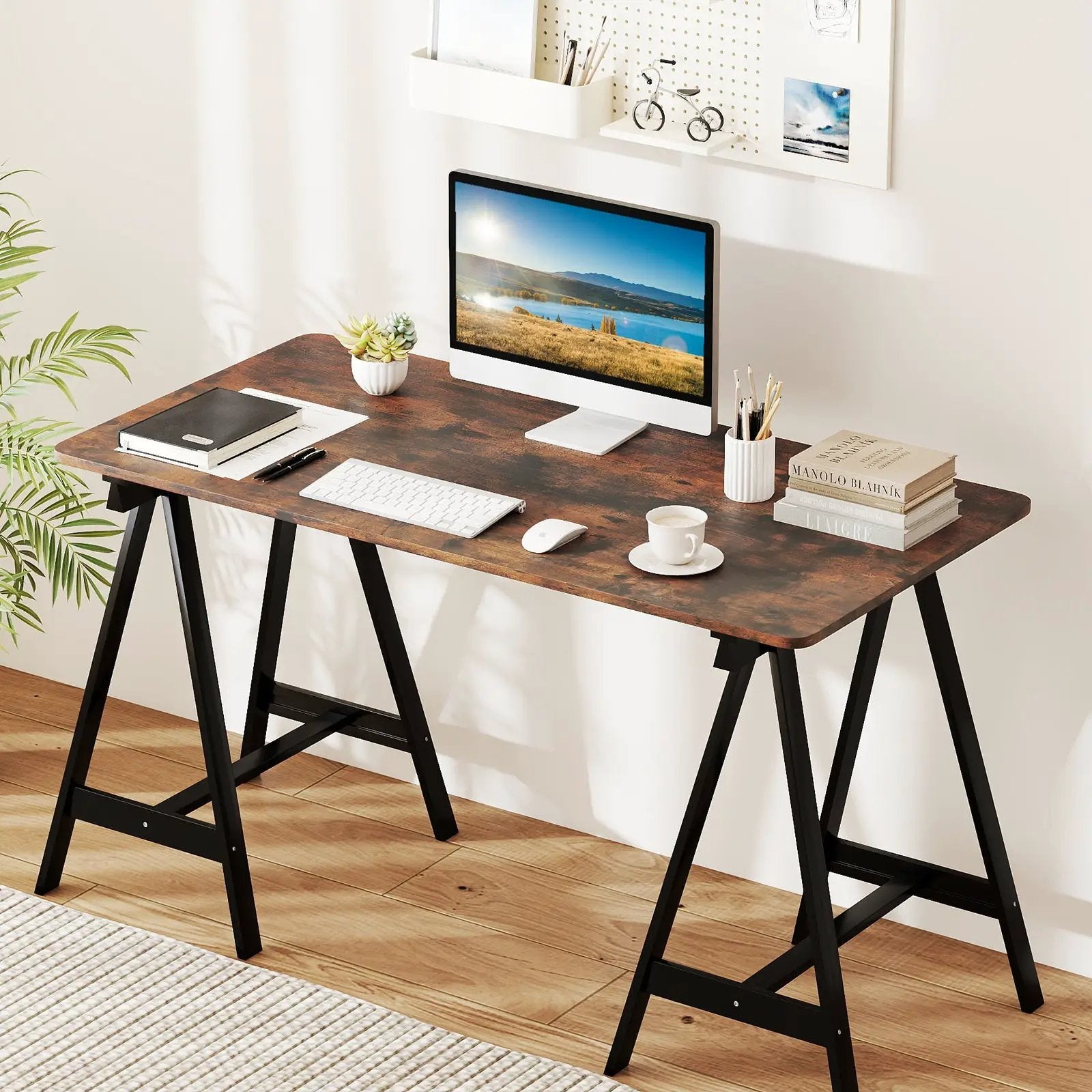 Electric Standing Desk with LED Display and 2 Memory Height Settings by DirectDeals