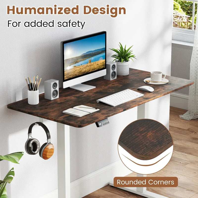 Electric Standing Desk with LED Display and 2 Memory Height Settings by DirectDeals