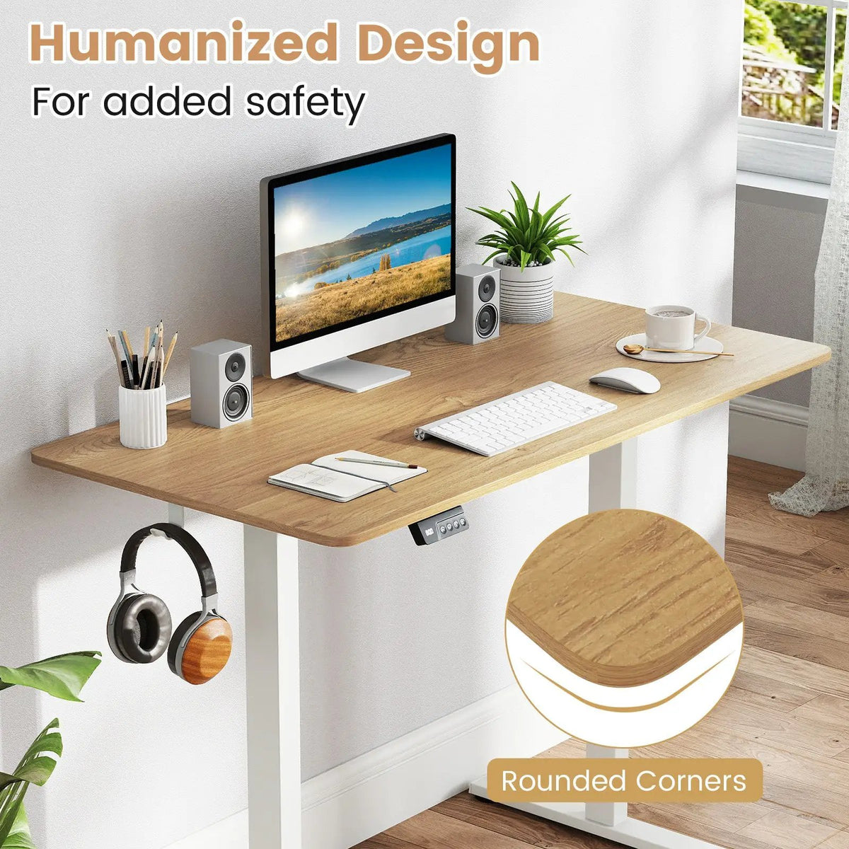 Electric Standing Desk with LED Display and 2 Memory Height Settings, photo 37 of 40
