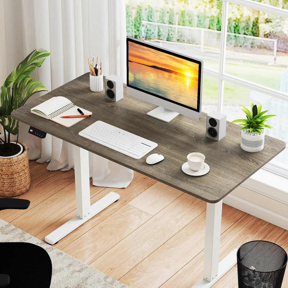 Electric Standing Desk with LED Display and 2 Memory Height Settings, photo 2 of 40