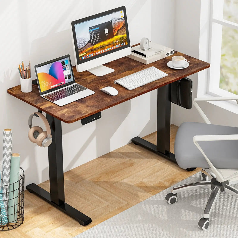 Electric Standing Desk with Memory Presets & Cable Management by DirectDeals