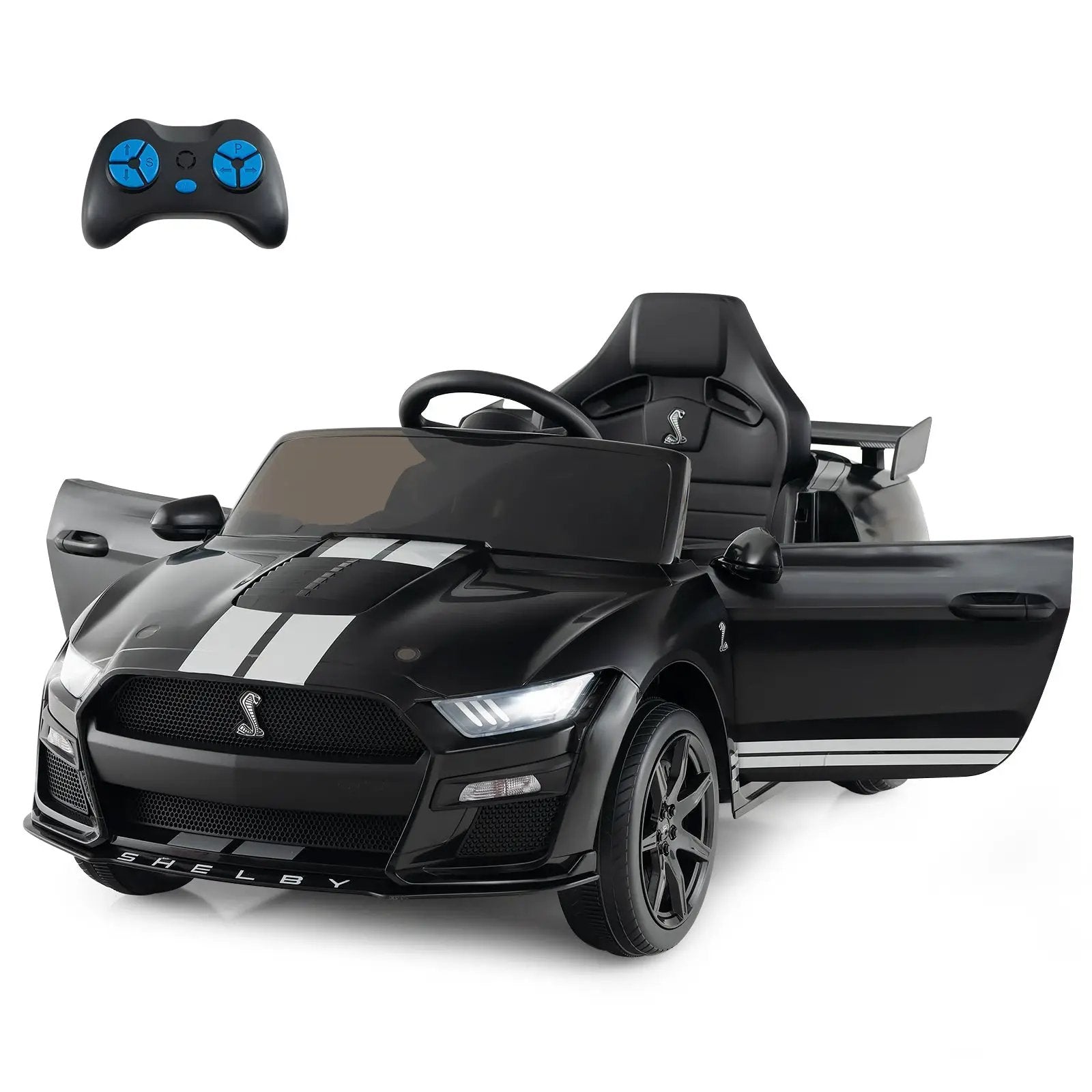 12V Licensed Ford Mustang Shelby GT500 Kids Ride on Car with Remote Control for Kids Aged 3-8 by DirectDeals