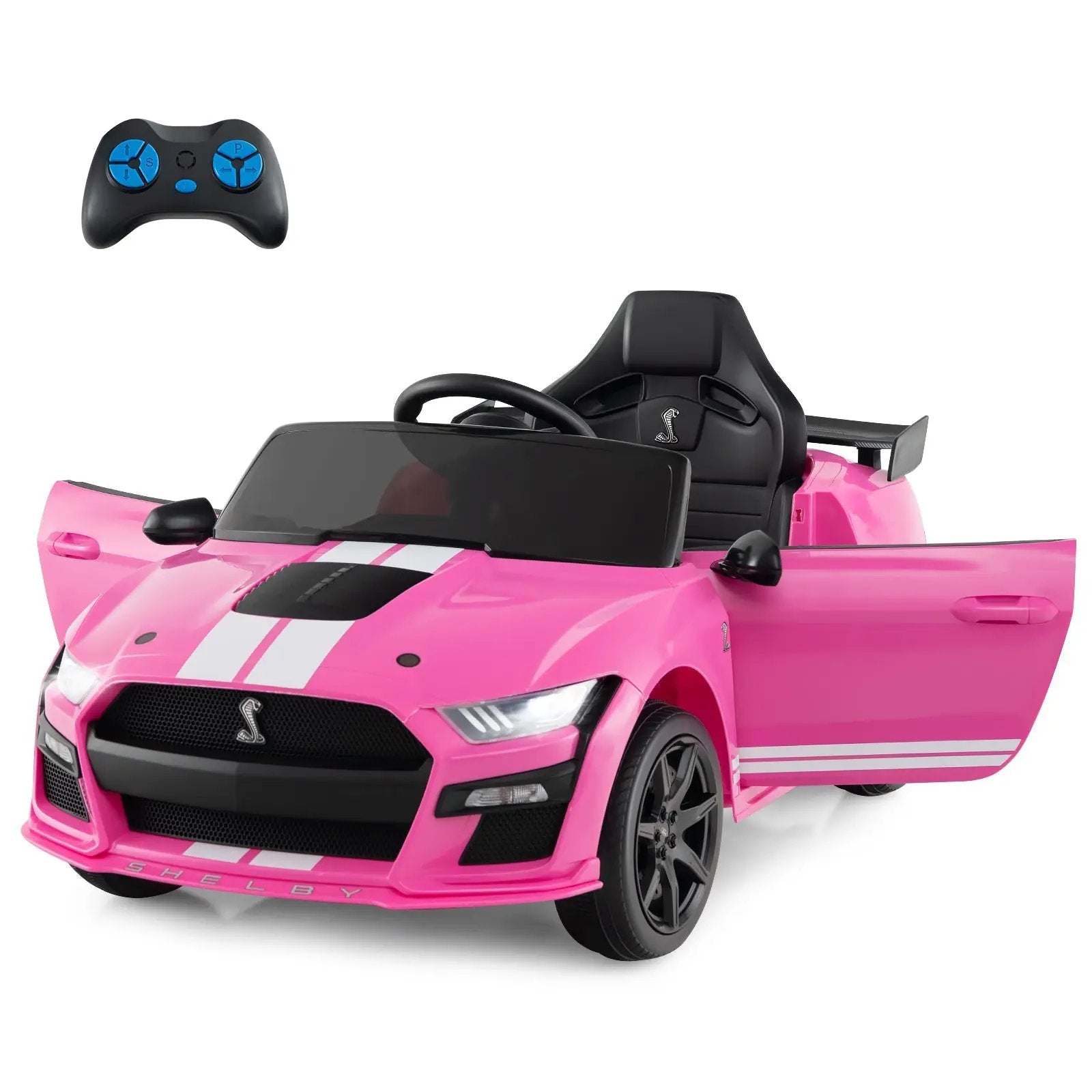 12V Licensed Ford Mustang Shelby GT500 Kids Ride on Car with Remote Control for Kids Aged 3-8 by DirectDeals