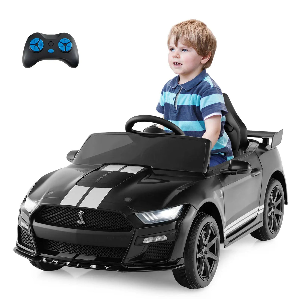 12V Licensed Ford Mustang Shelby GT500 Kids Ride on Car with Remote Control for Kids Aged 3-8, photo 4 of 11