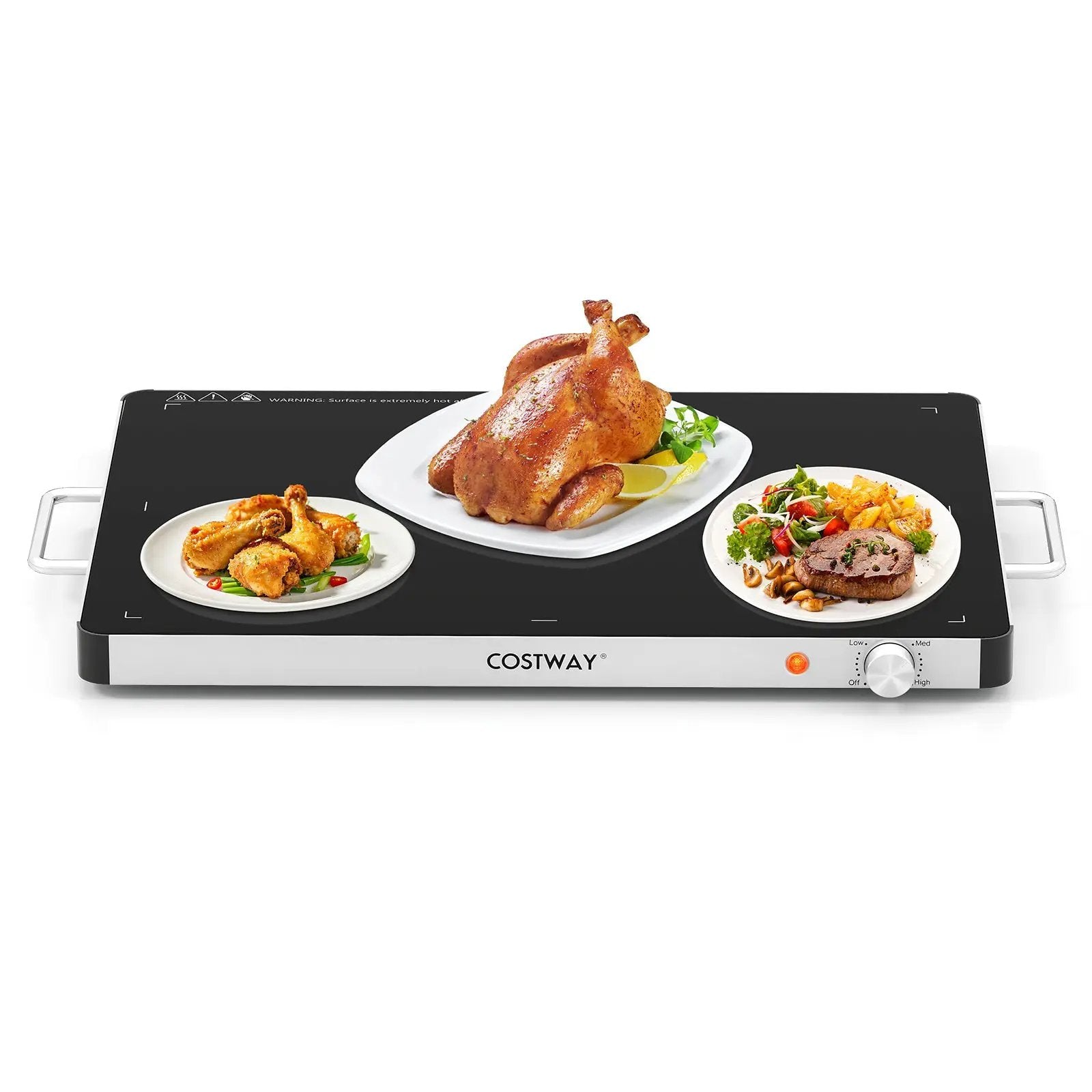 Electric Warming Food Warmer with Adjustable Temperature Control and Overheat Protection by DirectDeals