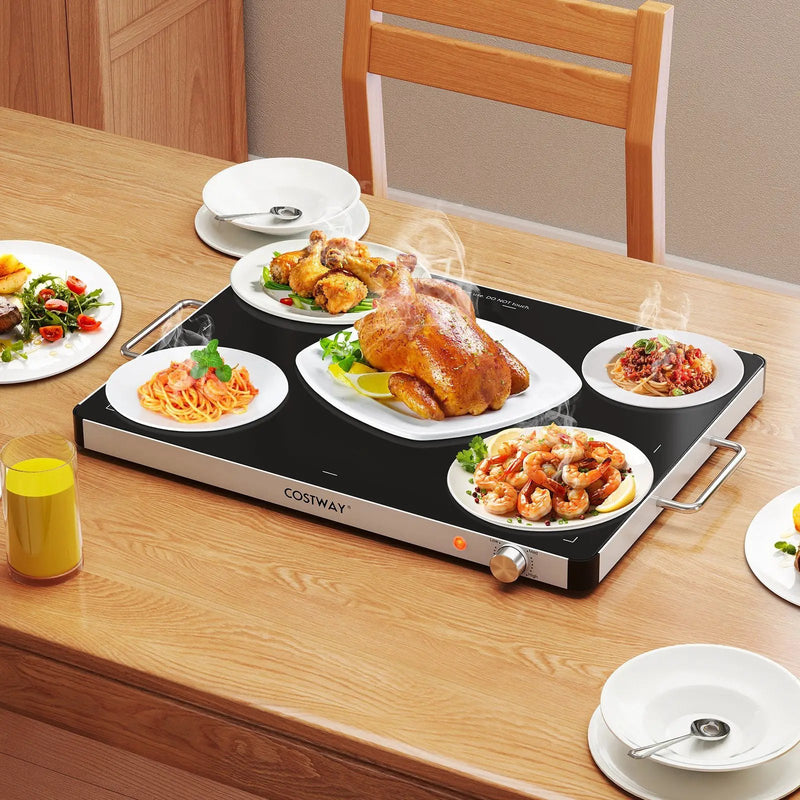 Electric Warming Food Warmer with Adjustable Temperature Control and Overheat Protection by DirectDeals